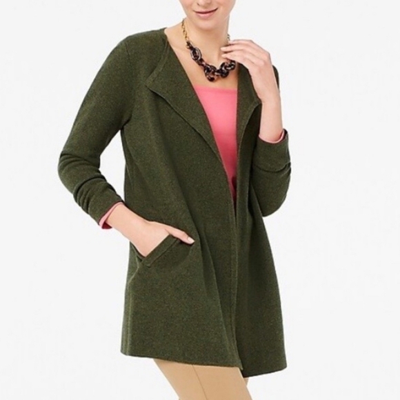 J. Crew Jackets & Blazers - J.Crew Green Vanessa Sweater Jacket Size XS
